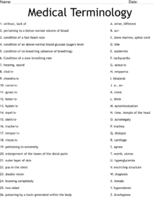 Free Printable Medical Terminology Worksheets - Free Printable Worksheets