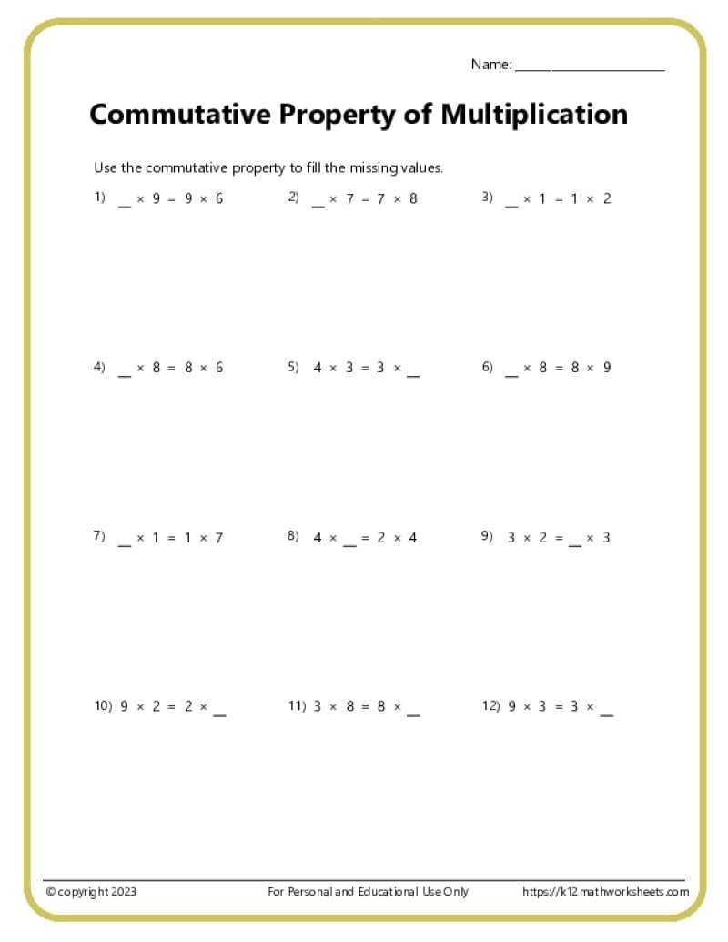 Free Printable Multiplication Worksheets 0-3