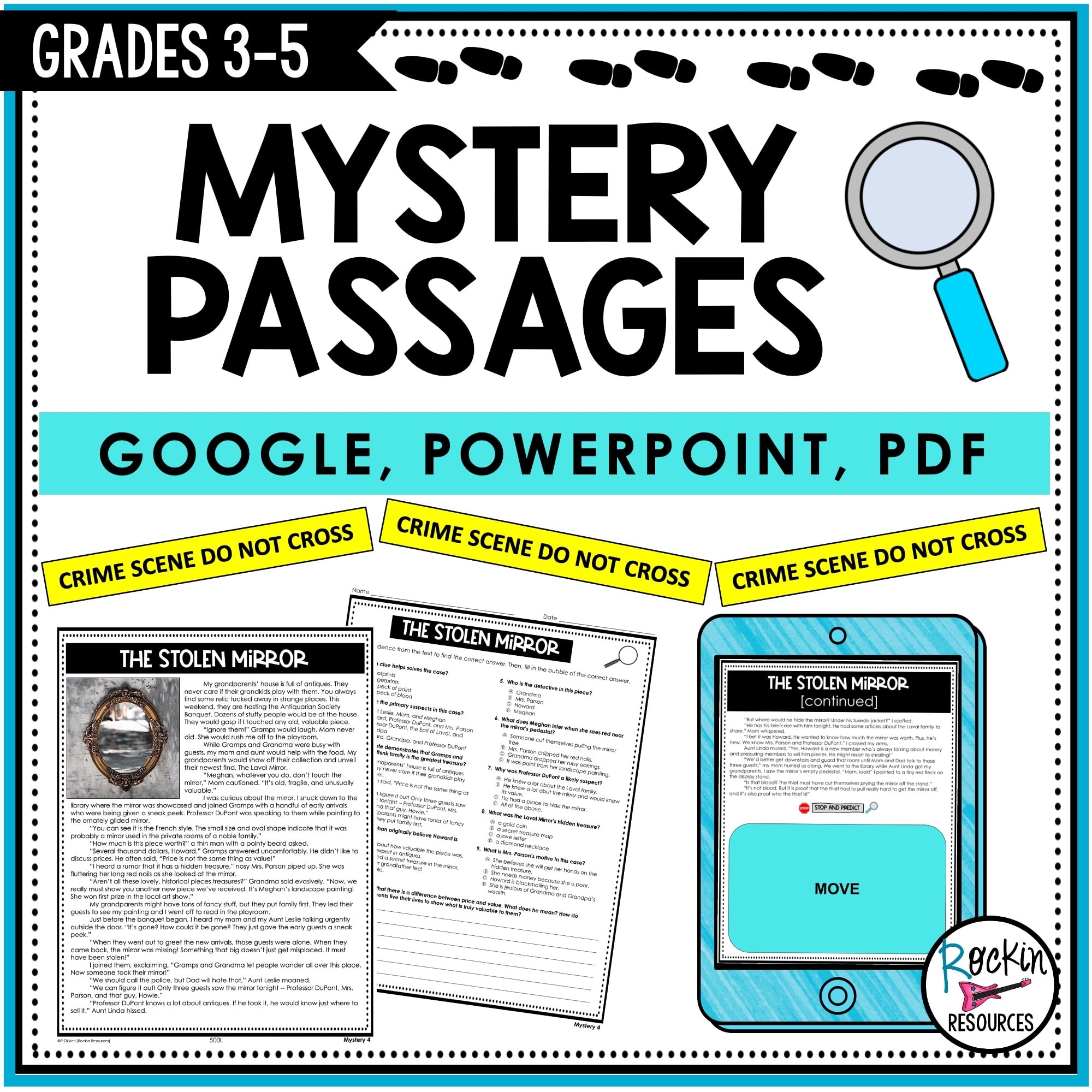 Mystery Passages With Reading Comprehension Questions