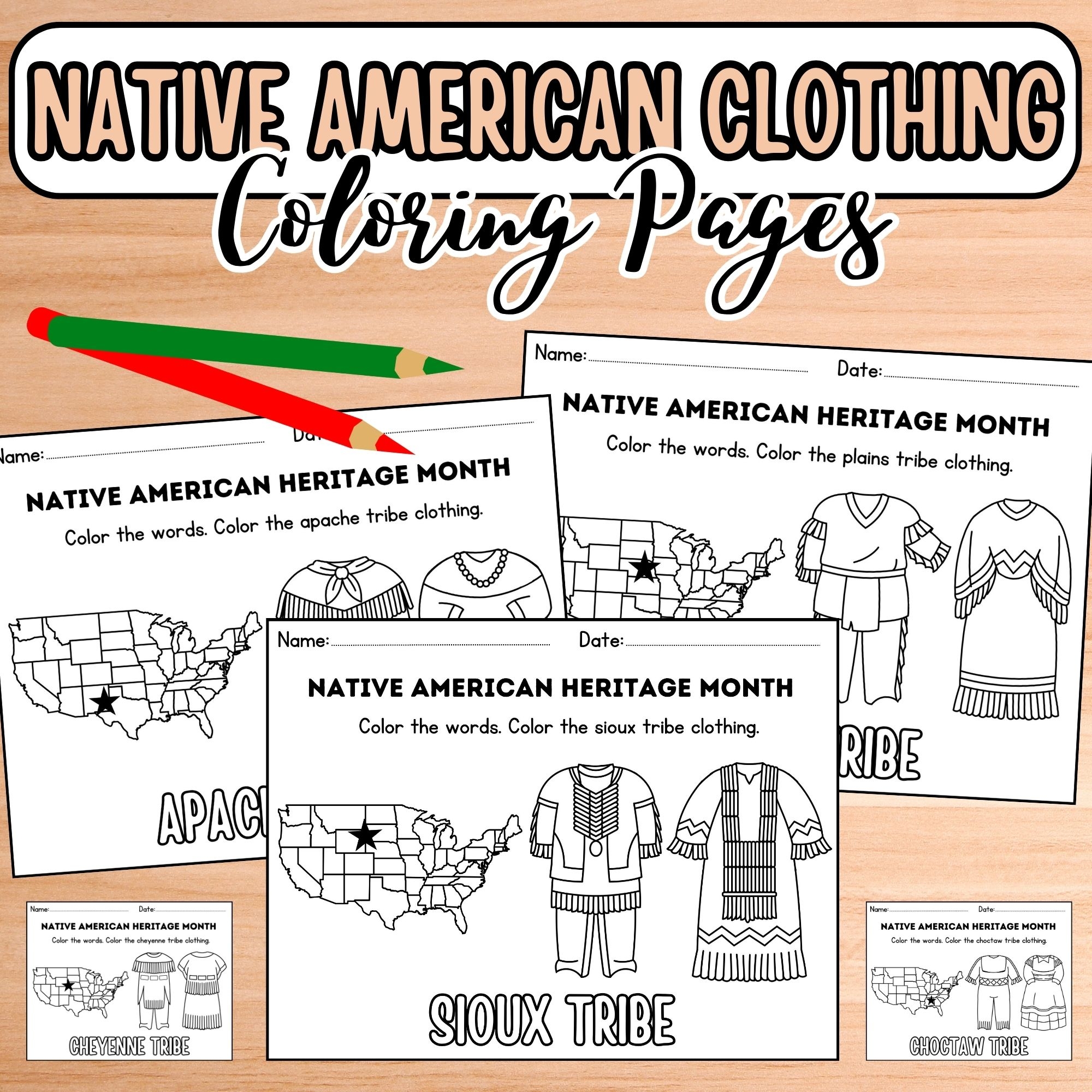 Native American Free Printable Worksheets