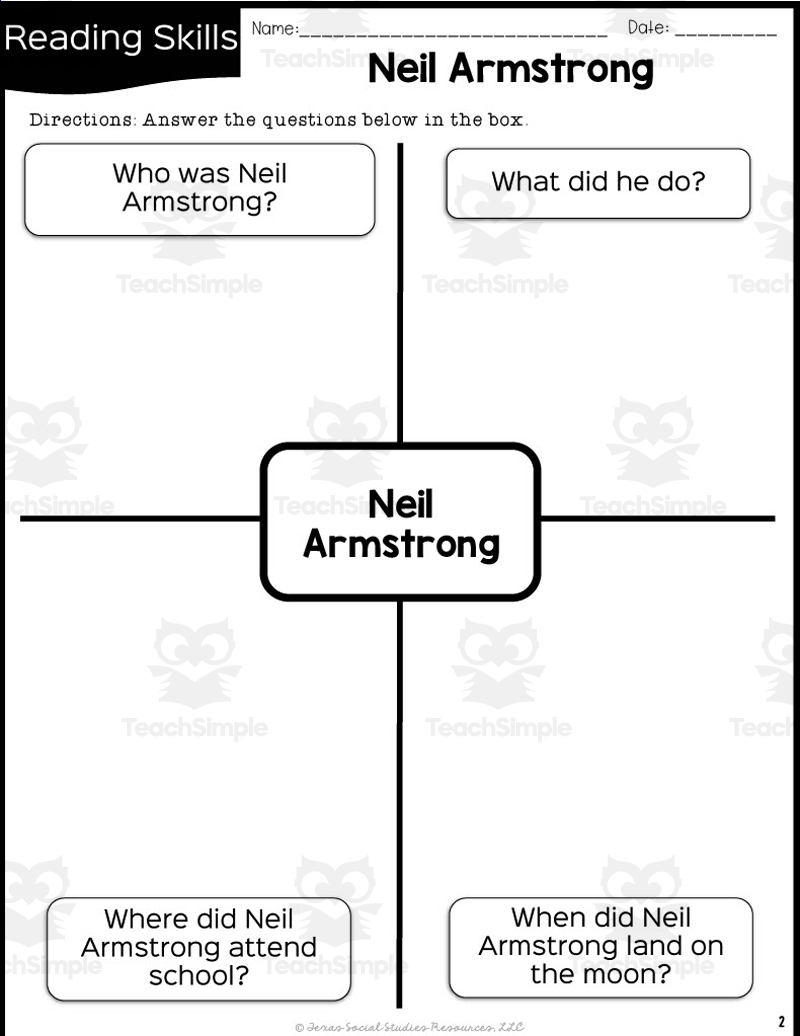 Neil Armstrong Reading Packet