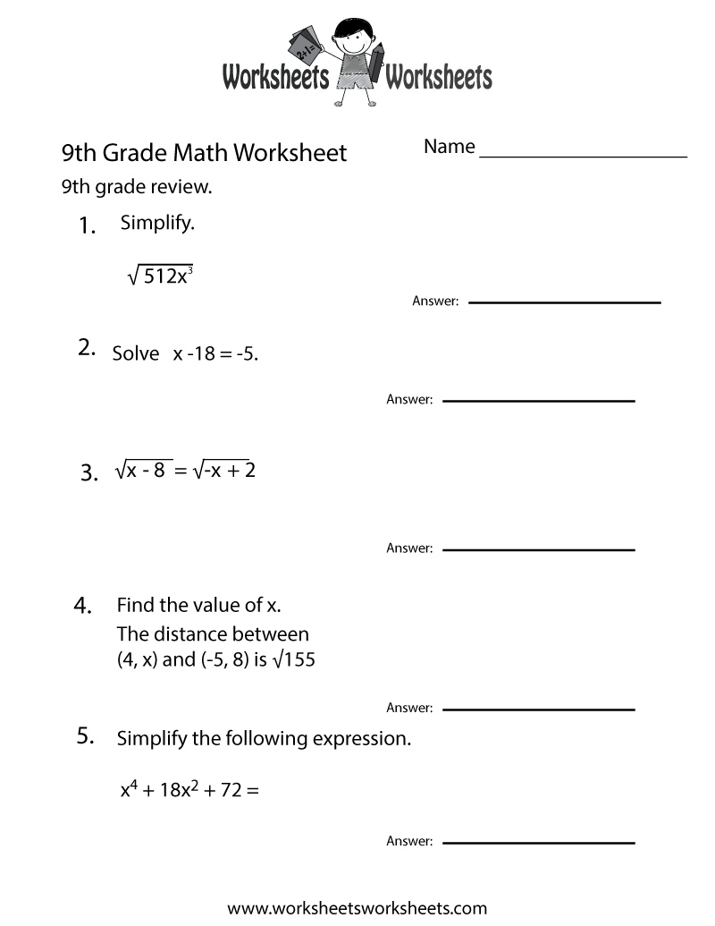 Free Printable Worksheets For 8th Grader