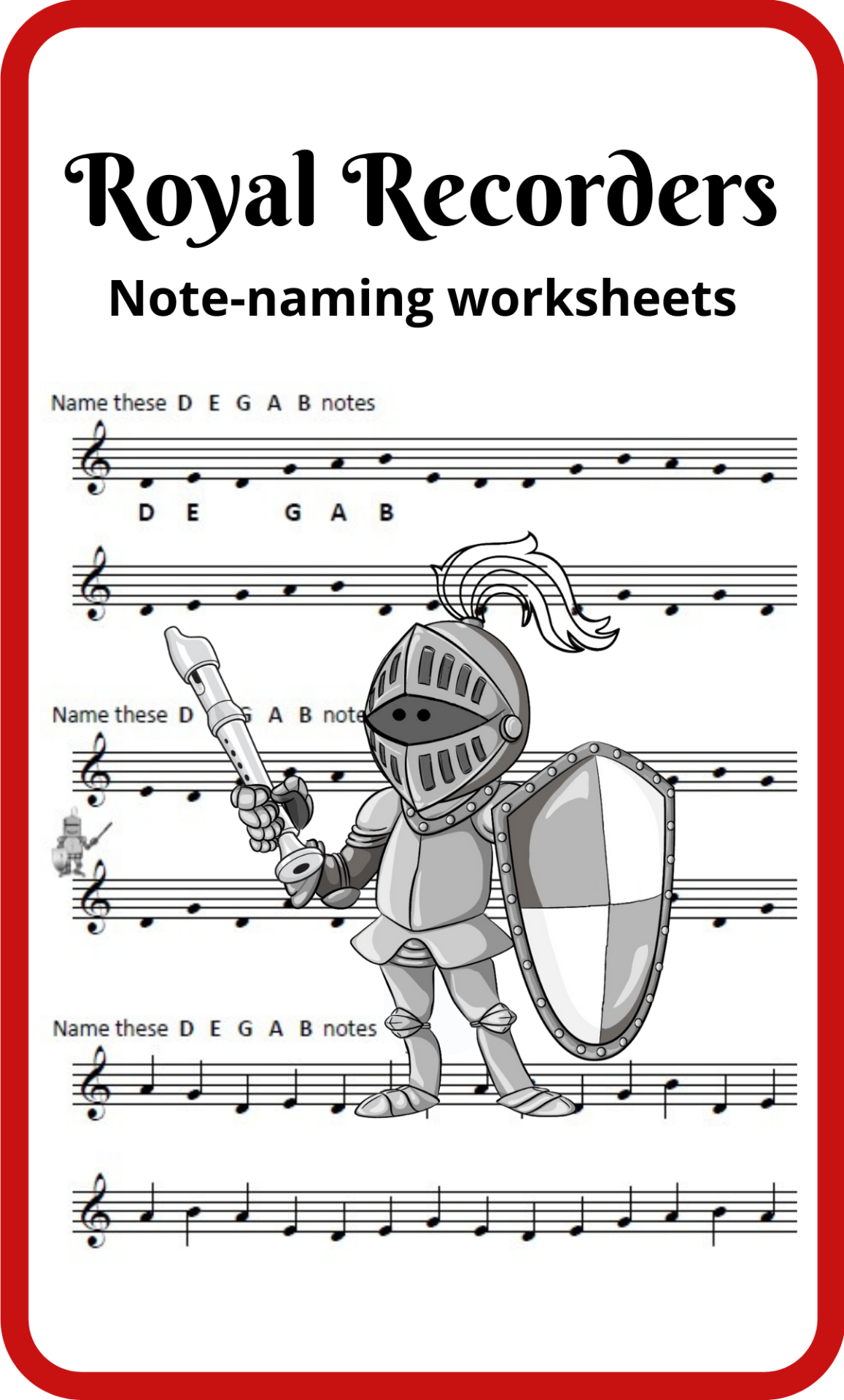 Note naming Worksheets Printable FREE Royal Recorders