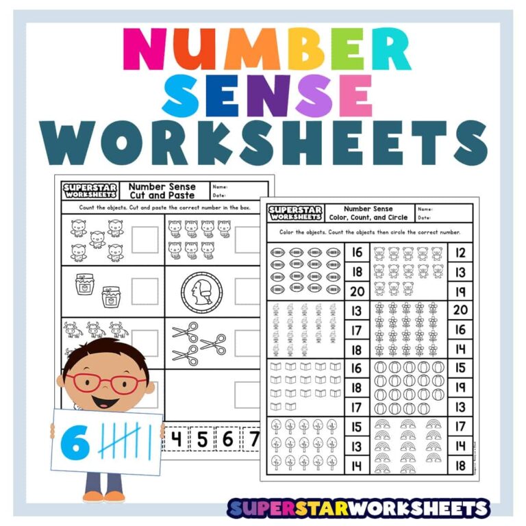 Number Sense Worksheets Superstar Worksheets