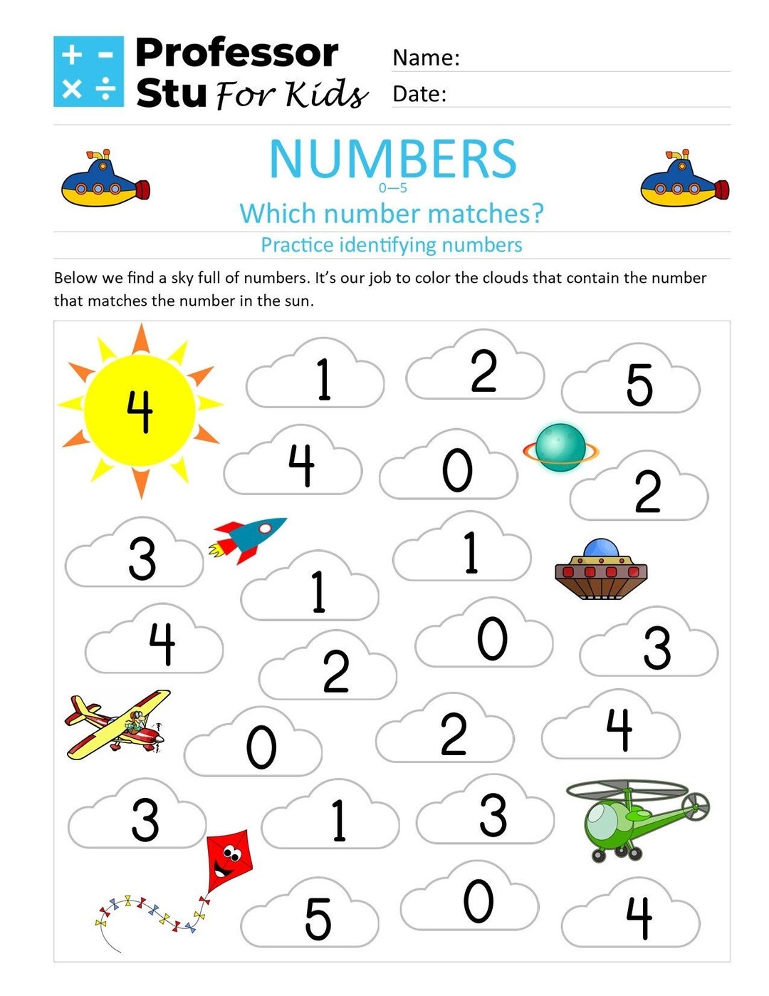 Numbers Worksheet For Kindergarten Identifying Numbers 0 5 Includes 2 Packets A4 And Letter Size Etsy