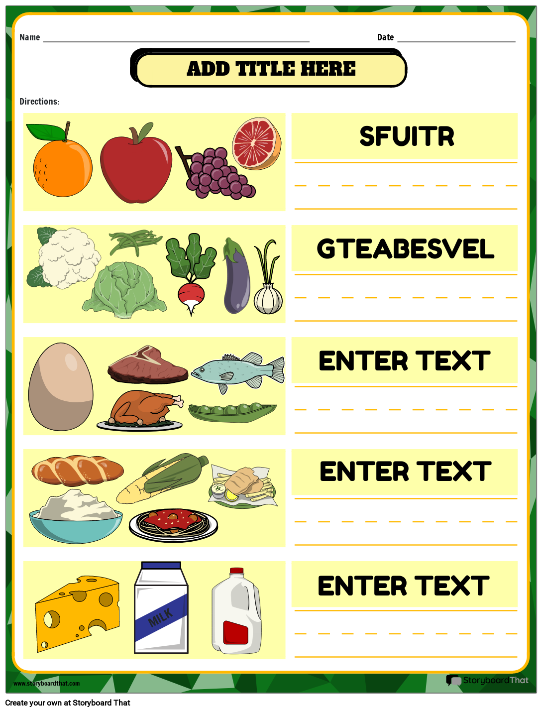 Free Nutrition Reading Comprehension Worksheets