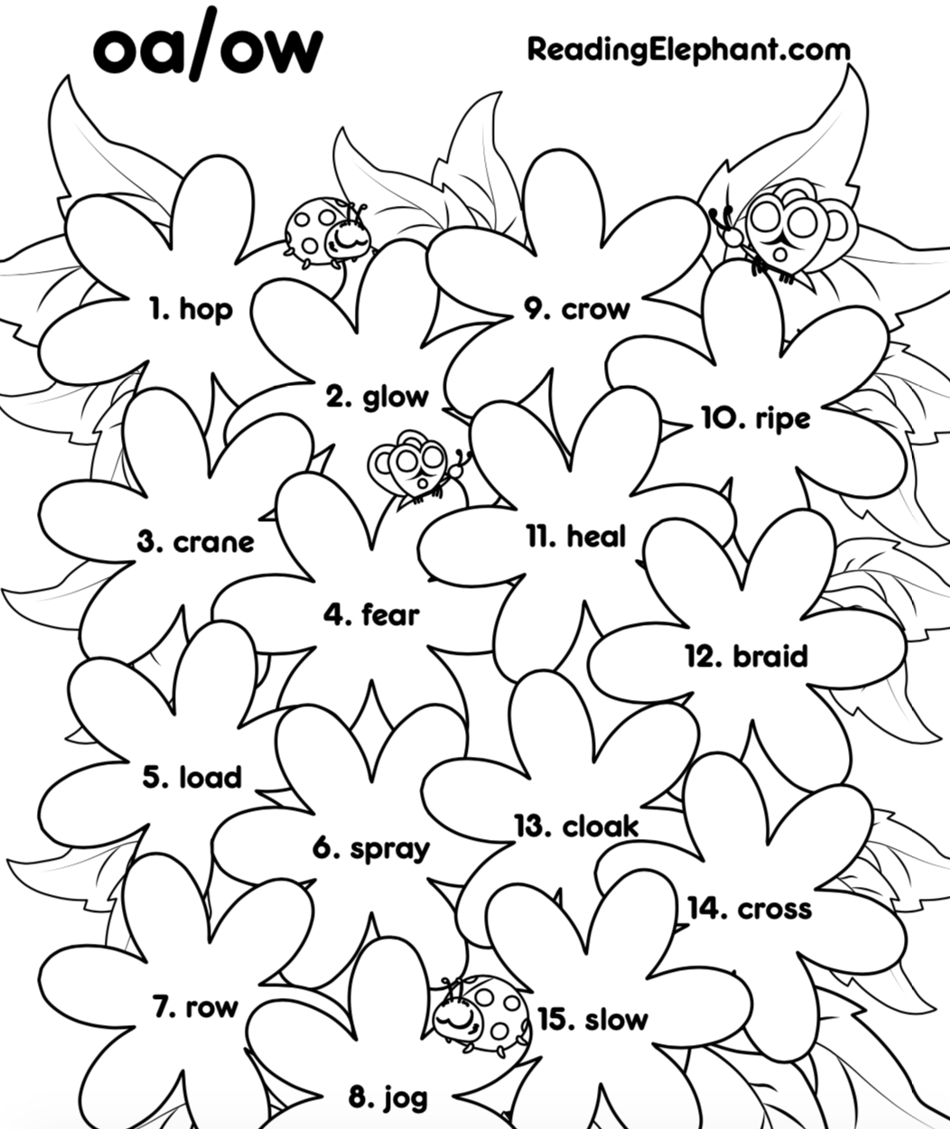 Free Printable Ou And Ow Worksheets