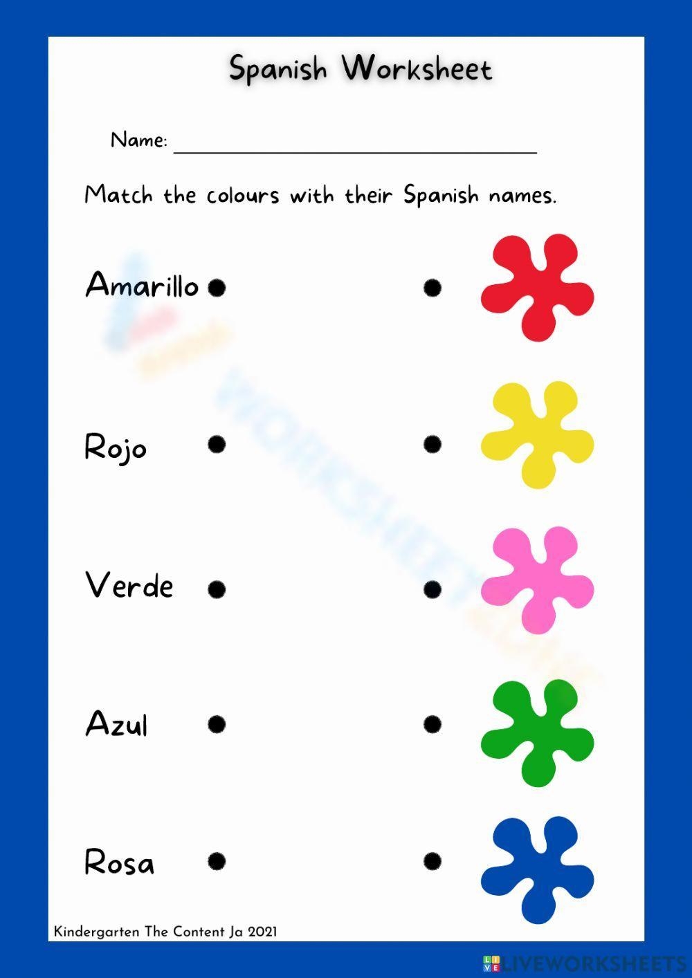 Online Spanish Colors Pages And Printable 100 Freemium 
