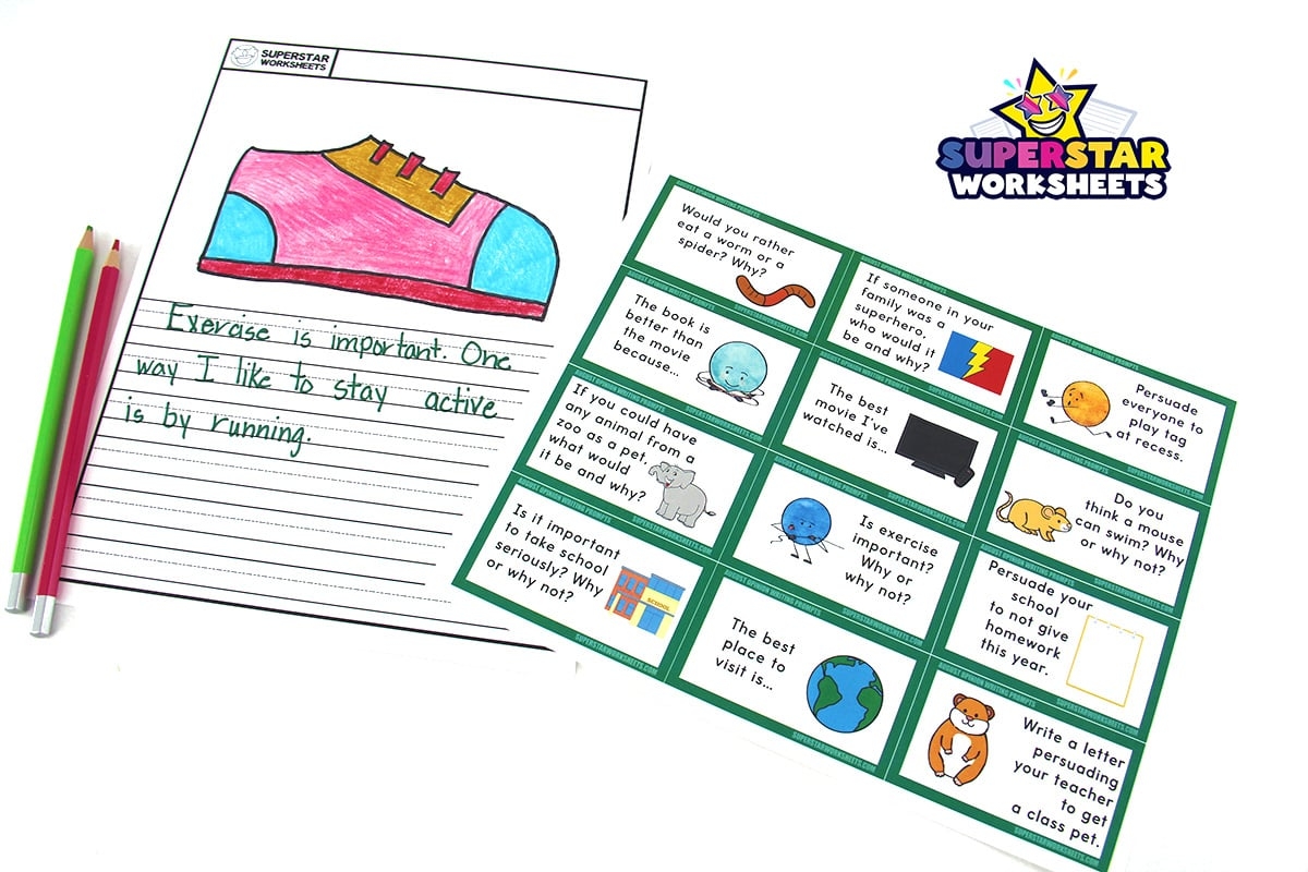 Opinion Writing Prompts Superstar Worksheets