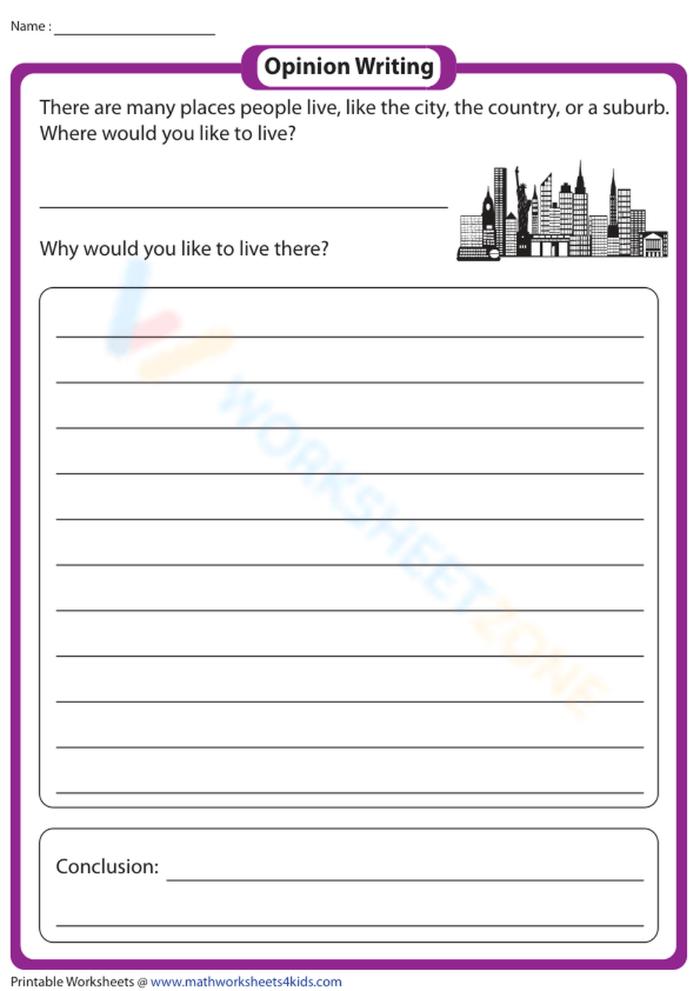 Opinion Writing Worksheets 2025