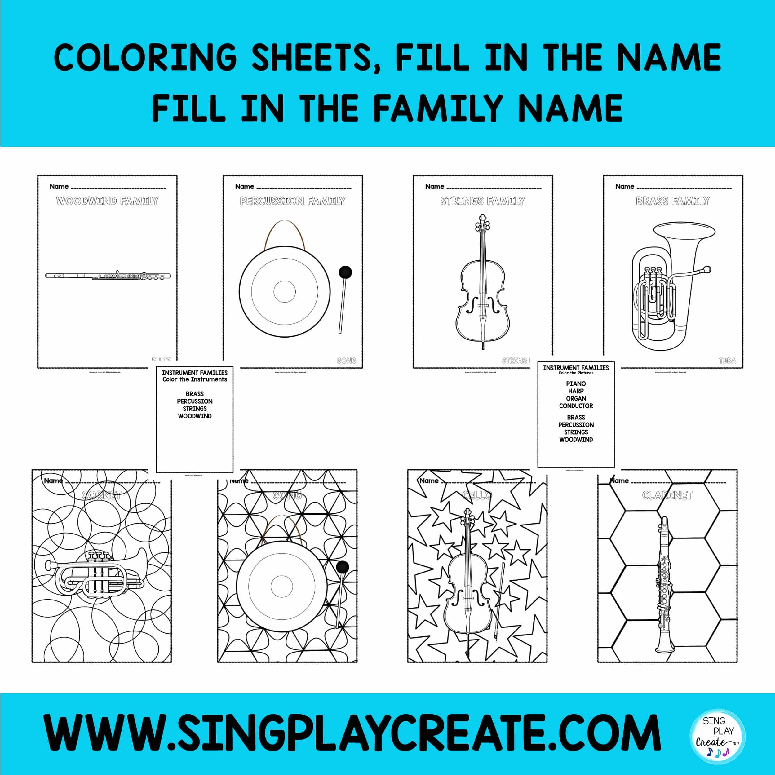 Free Printable Orchestra Worksheets
