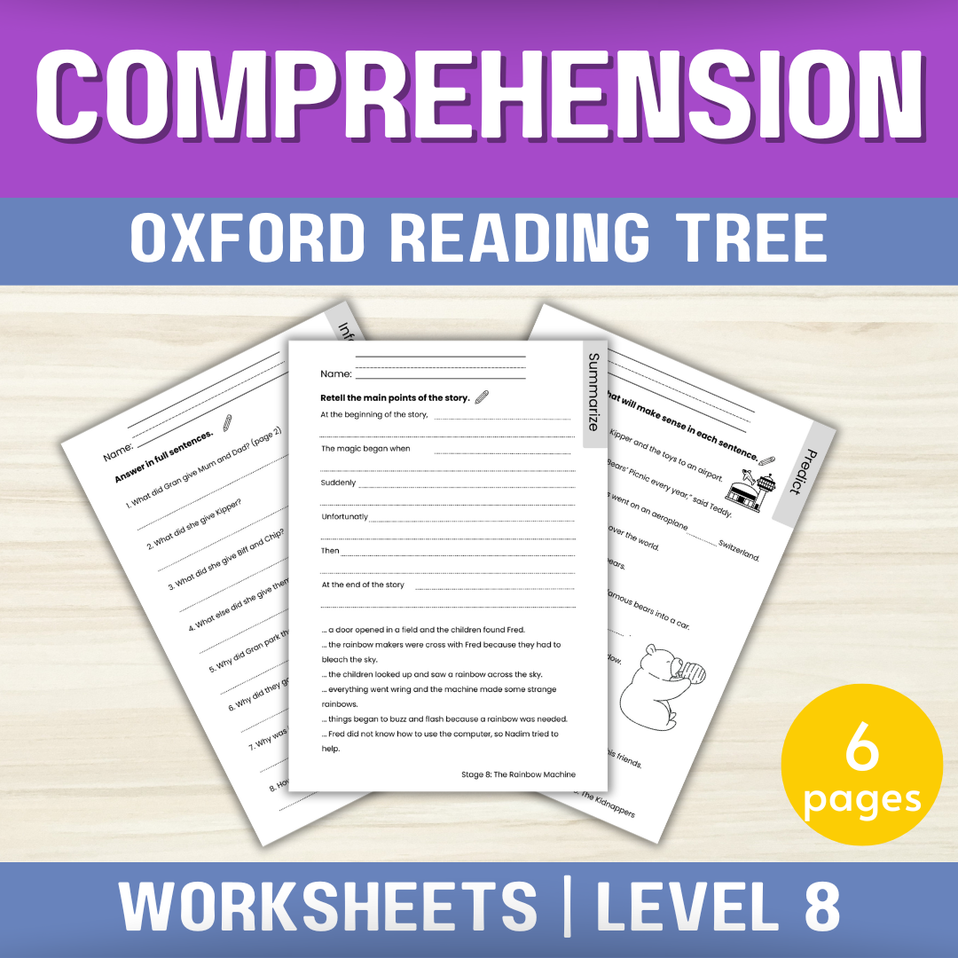 8th Grade Level Reading Comprehension Worksheets