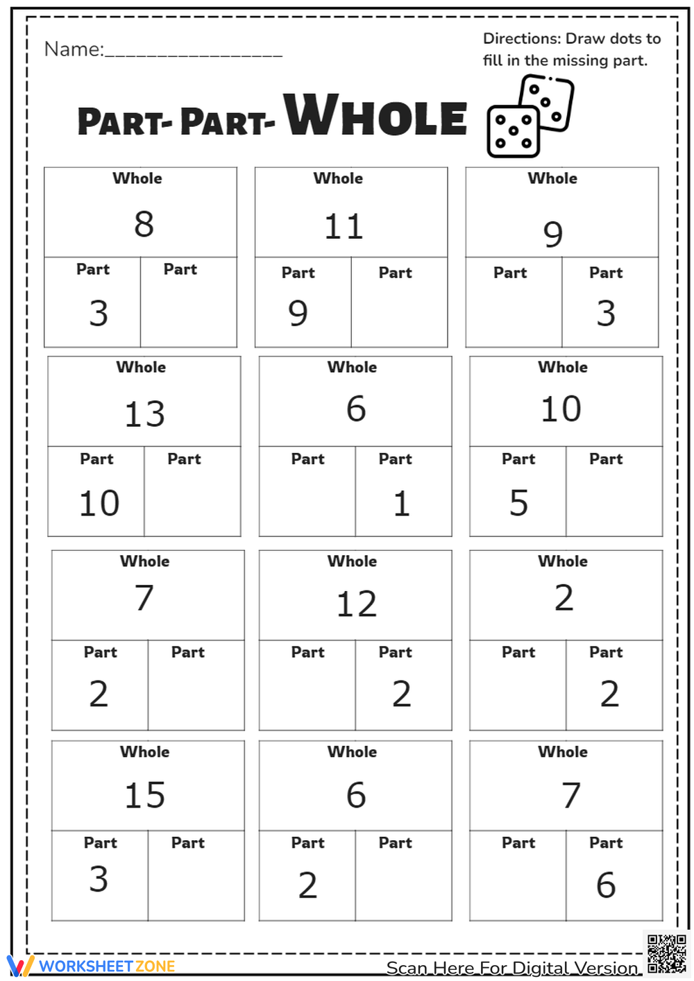 Part Part Whole Worksheets 2025
