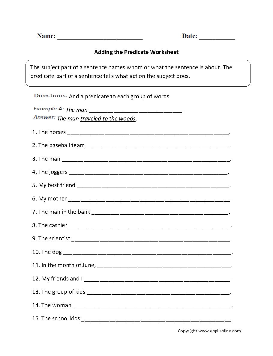 Free Printable 8th Grade Grammar Worksheets