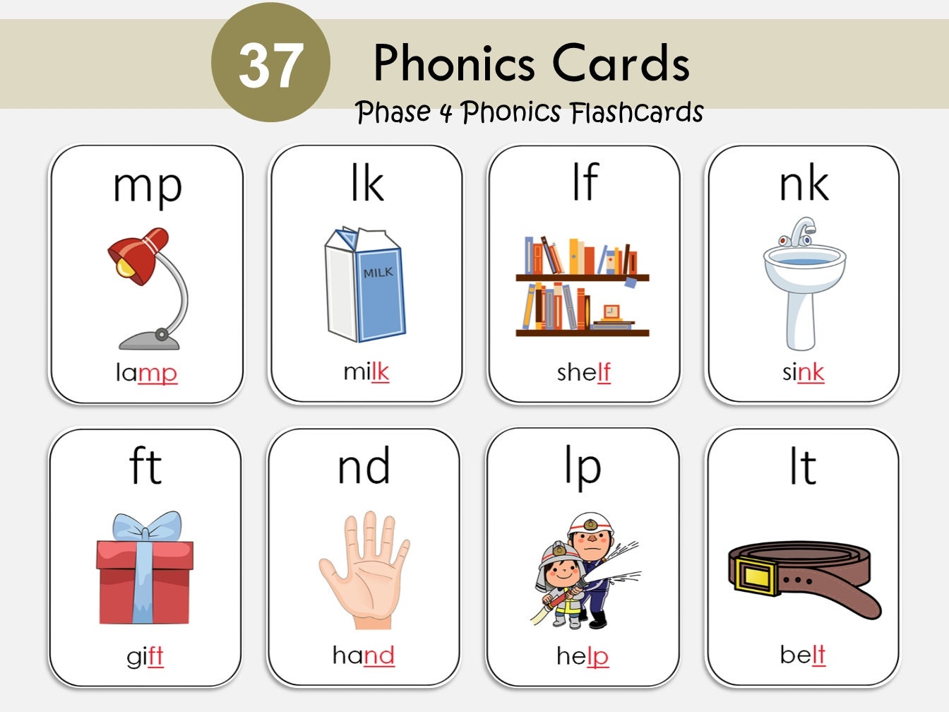 Phonics Cards Phase 4 Phonics Flashcards Reading Printable Phonics Sounds Educational Print Homeschool Etsy