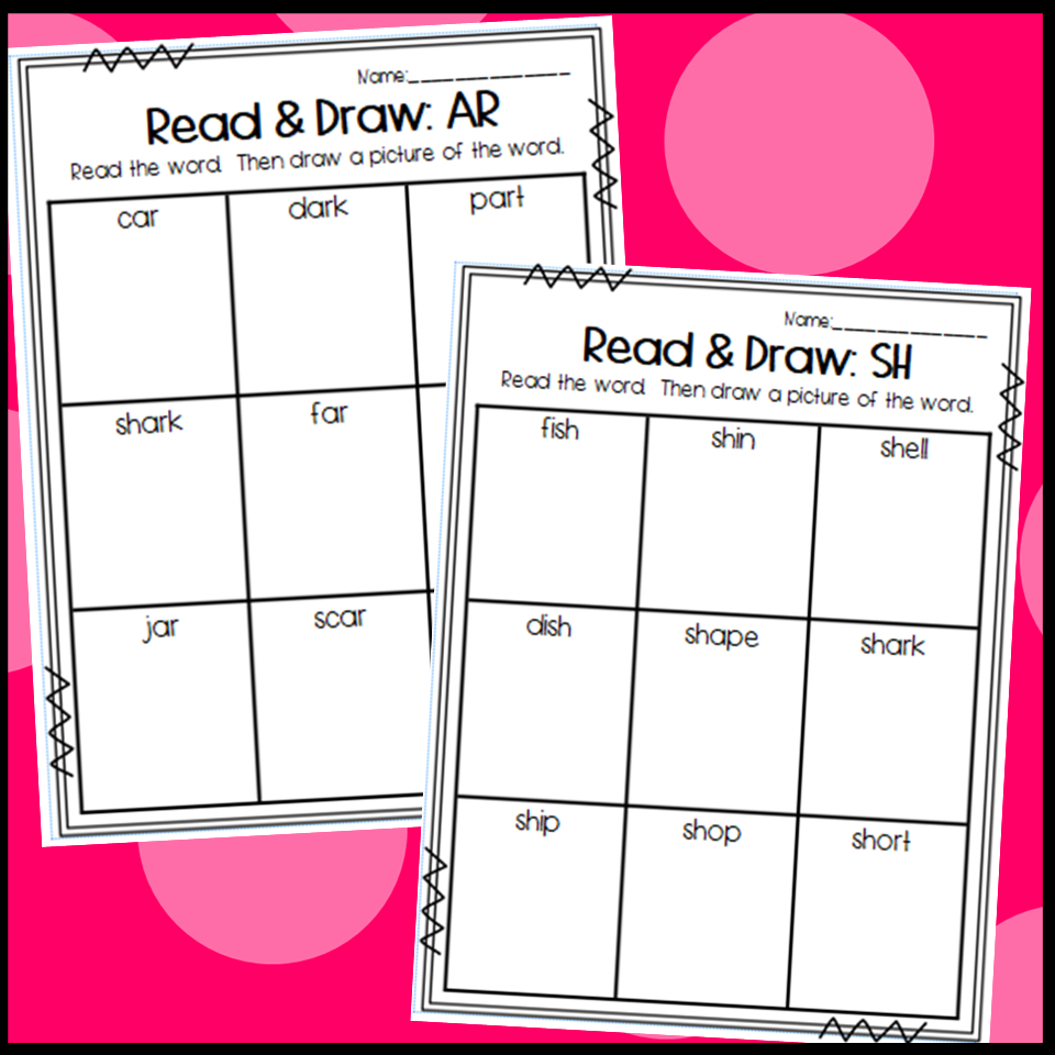 Phonics Read And Draw Worksheets
