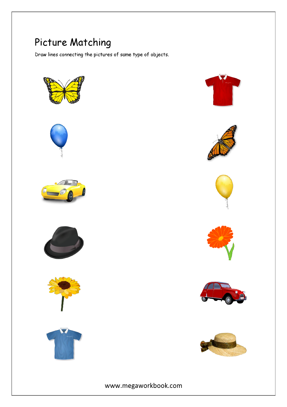 Picture Matching Worksheets For Preschool Free Logical Thinking 