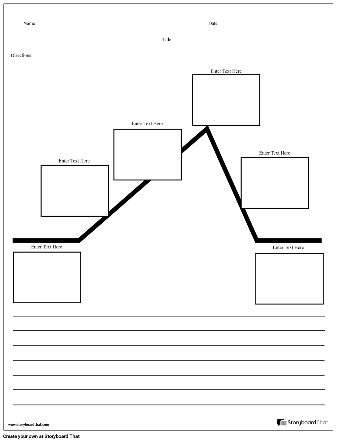 Plot Diagram Worksheet Templates StoryboardThat