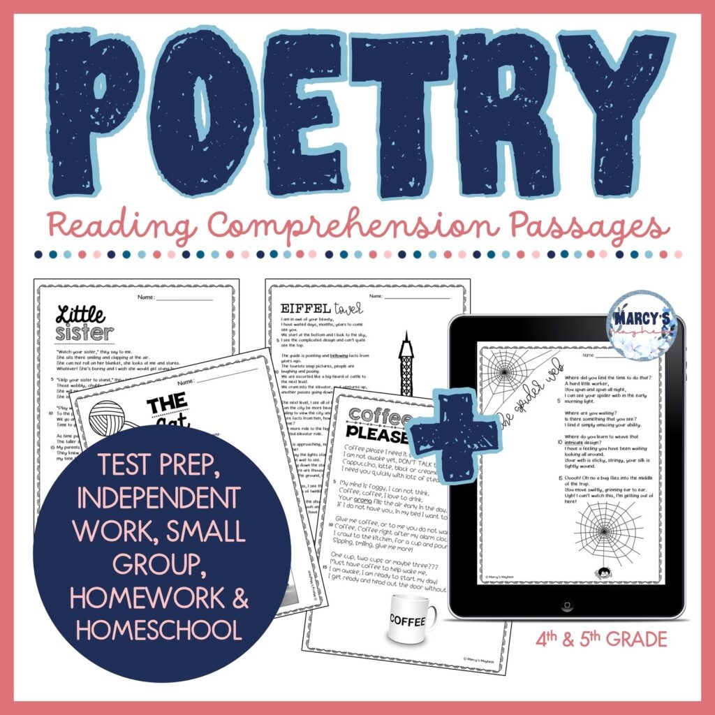 3rd Grade Poetry Reading Comprehension Worksheets