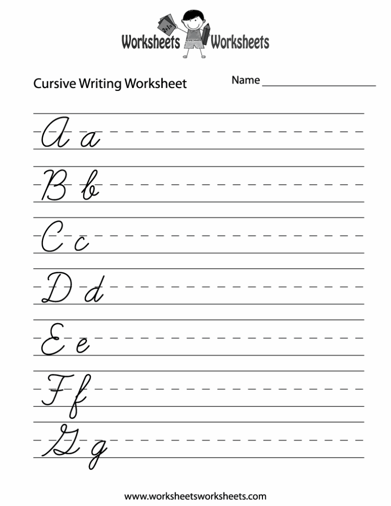 Free Printable Cursive Worksheet - Free Printable Worksheets