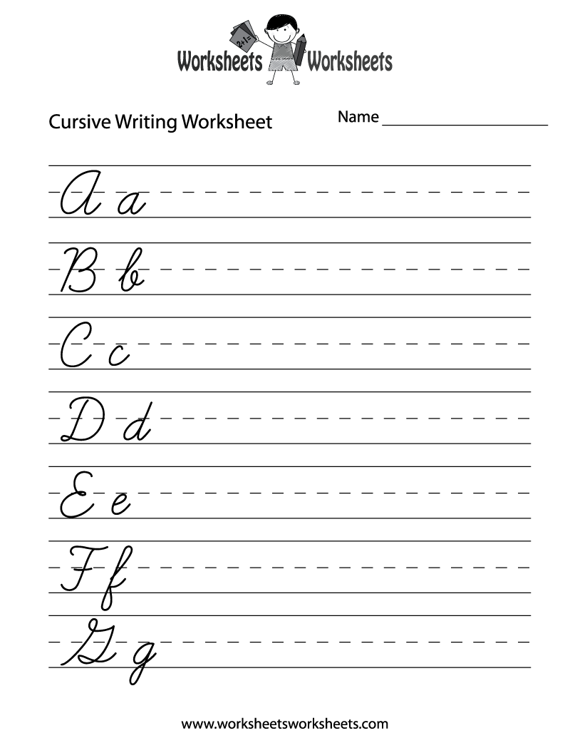Free Printable Pre Cursive Handwriting Worksheets