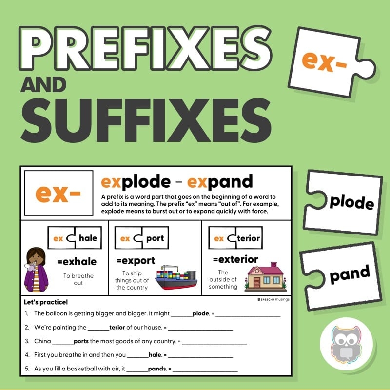 Prefix And Suffix Activities Speechy Musings