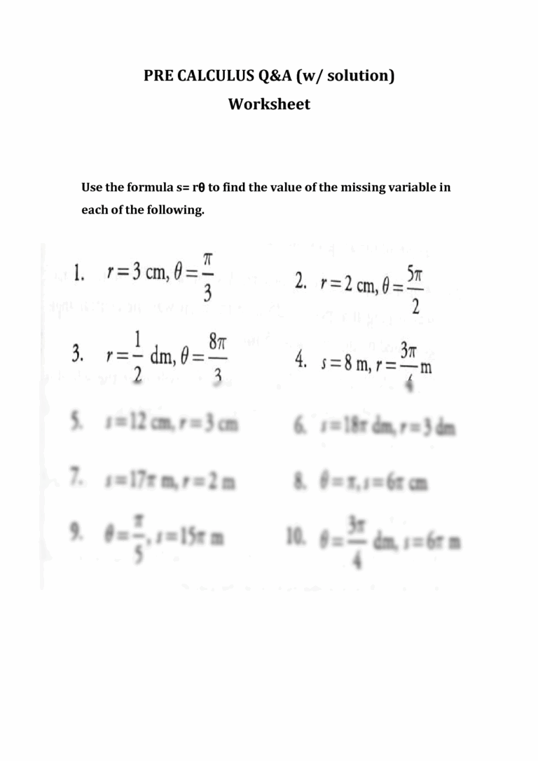 Prerequisites For Precalculus Linear Equations Part 1 