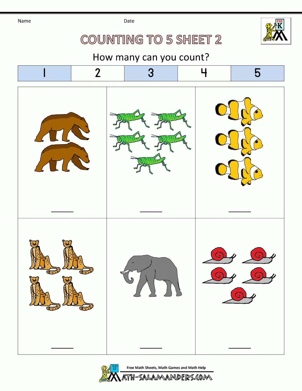 Free Printable Worksheets K-5