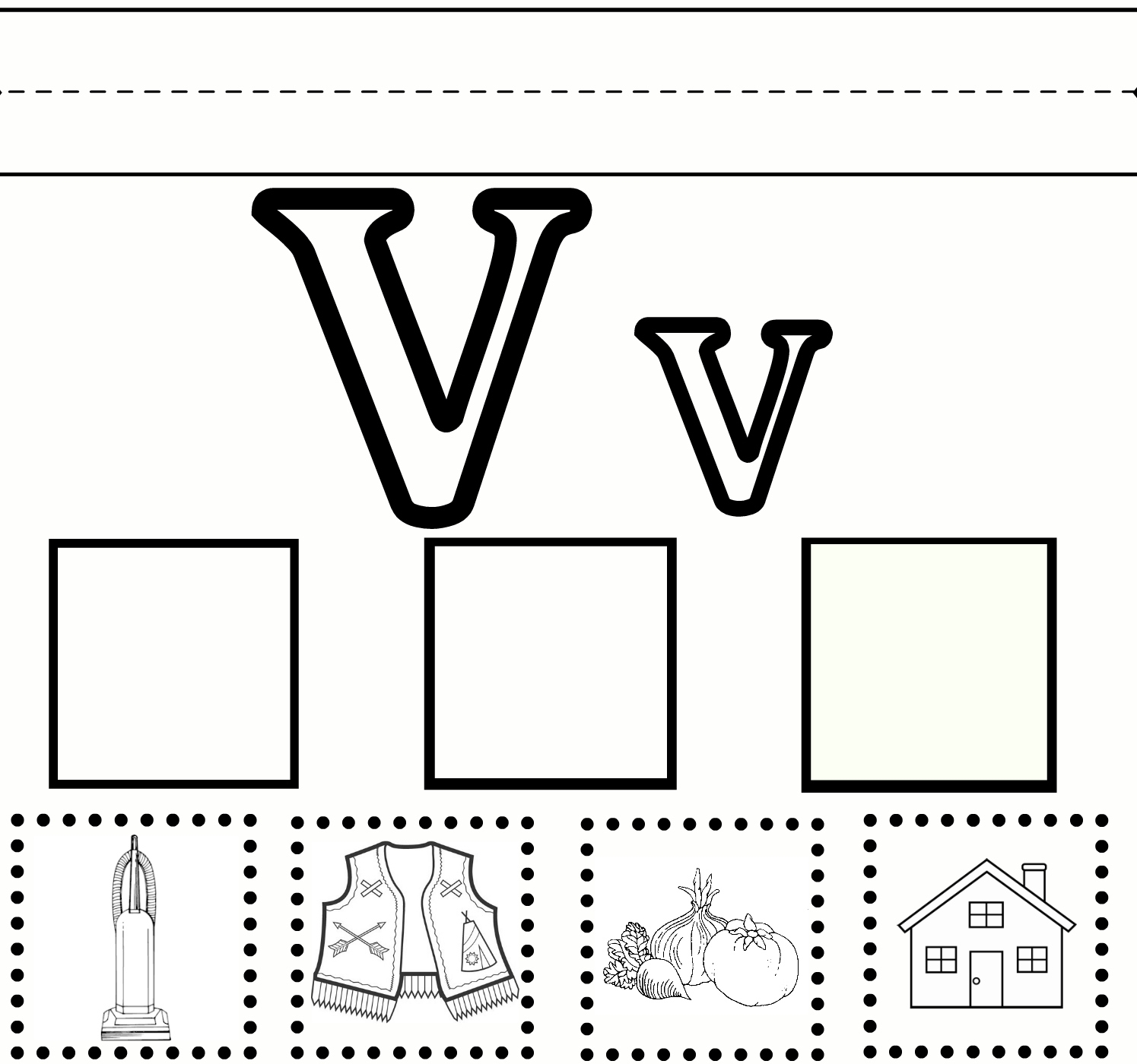 Preschool Learning Letter V Worksheet free Printable Sweet 