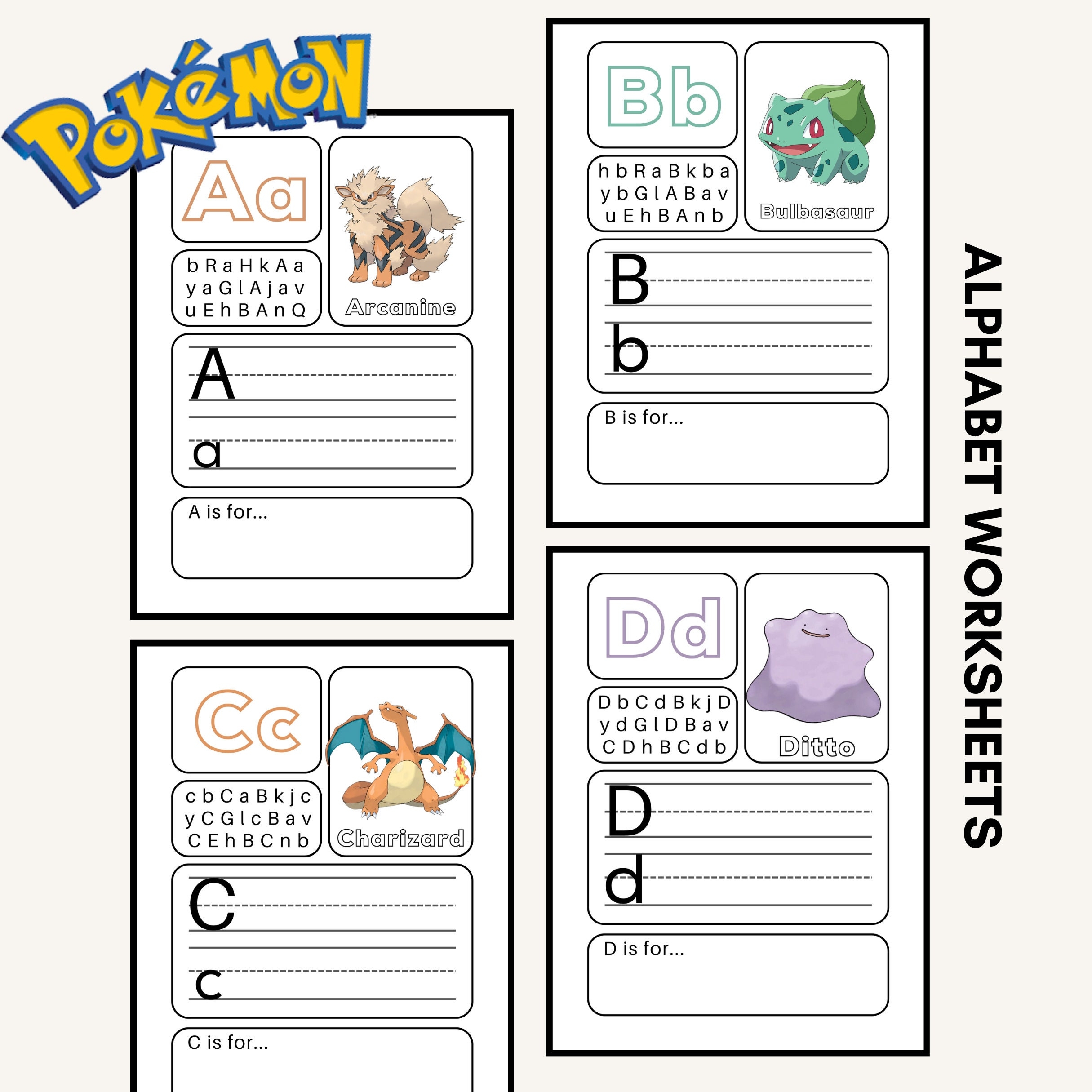 Preschool Pokemon Alphabet Worksheets Pokemon Preschool 