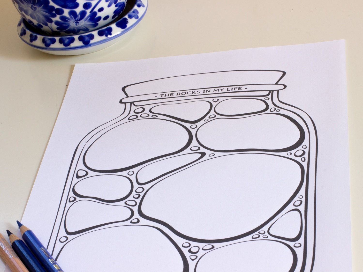 Printable Jar Of Life What Are The Rocks In Your Life Bu0026W Design 