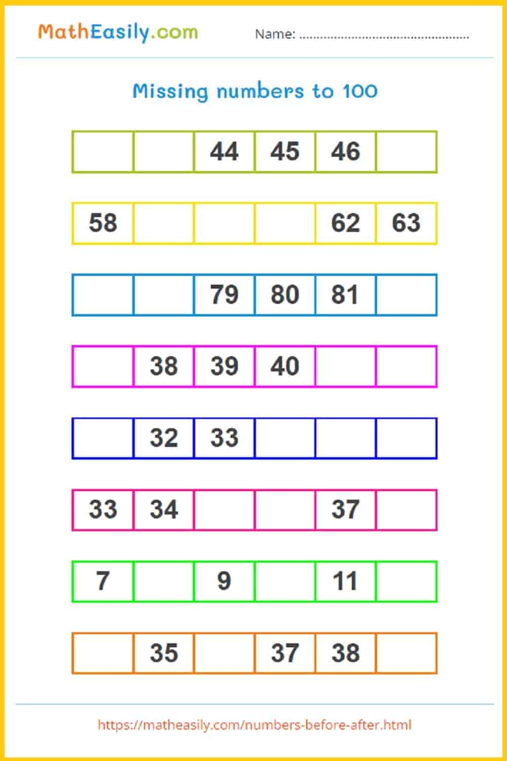 Printable Kindergarten Math Worksheets PDF Free Download