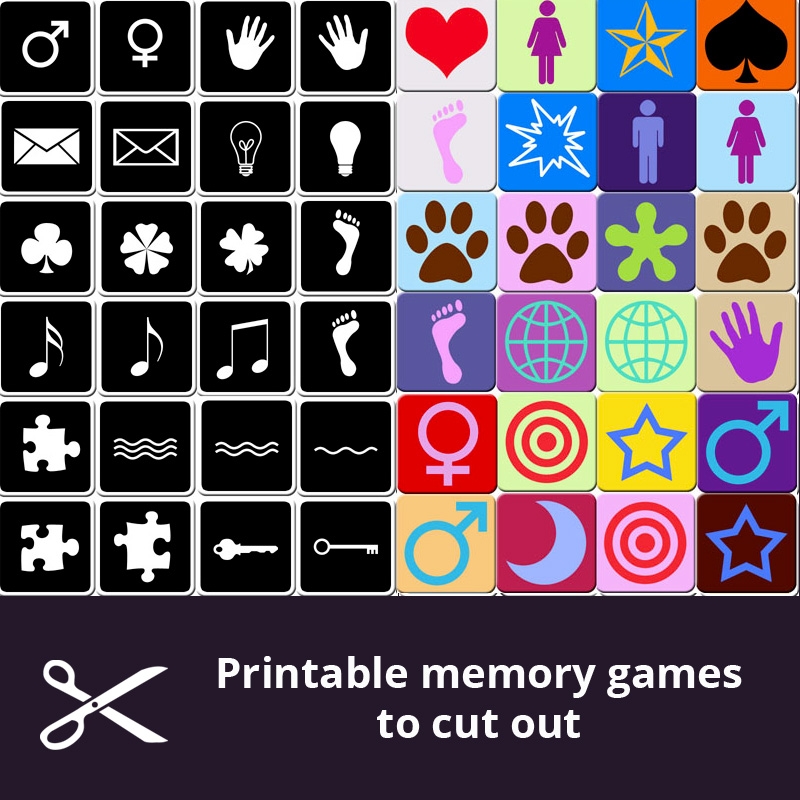 Printable Matching Games For Adults Cut Out The Cards Memozor