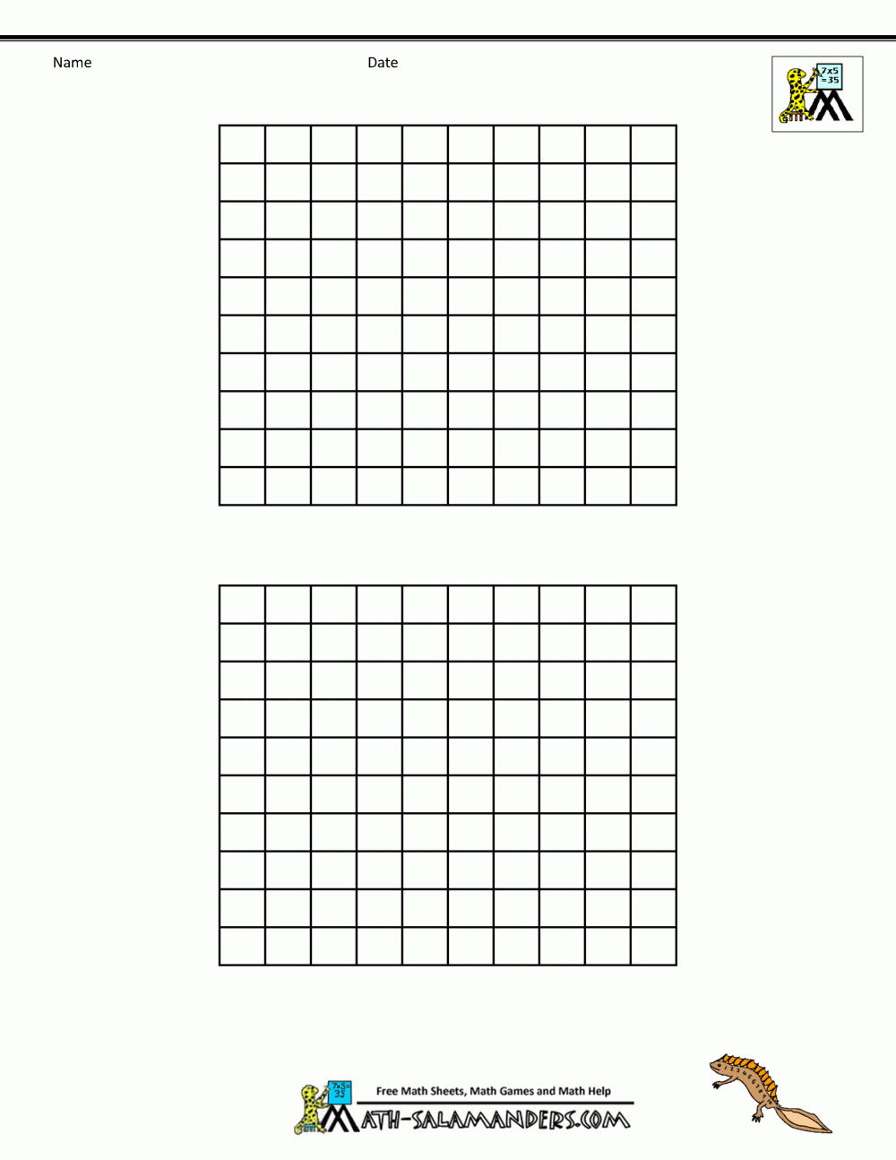 Printable Number Chart 0 99