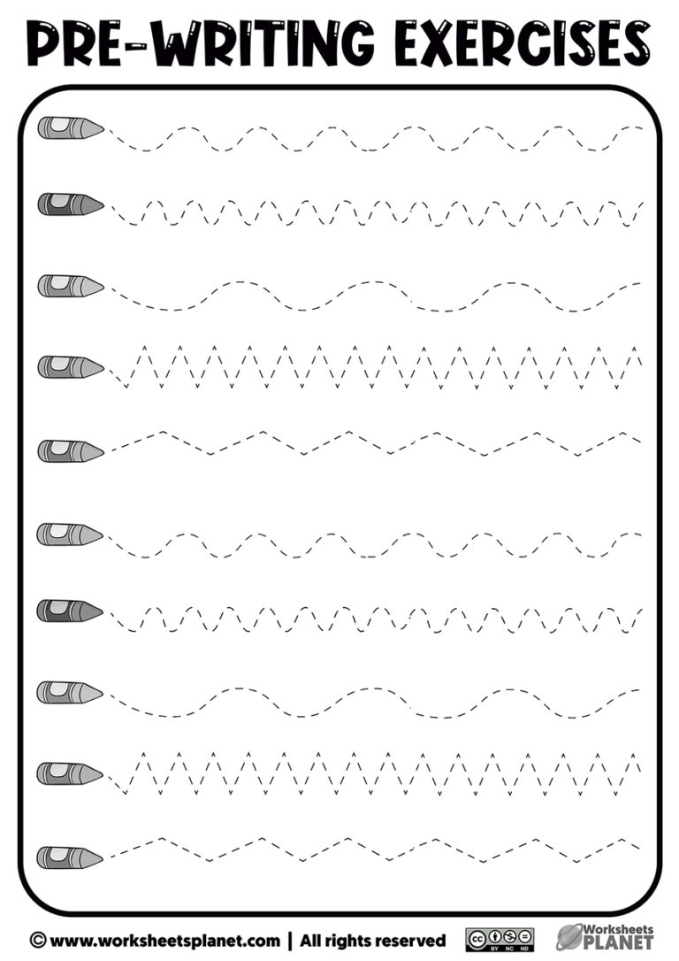 Printable Prewriting Activities For Preschoolers Worksheets Library