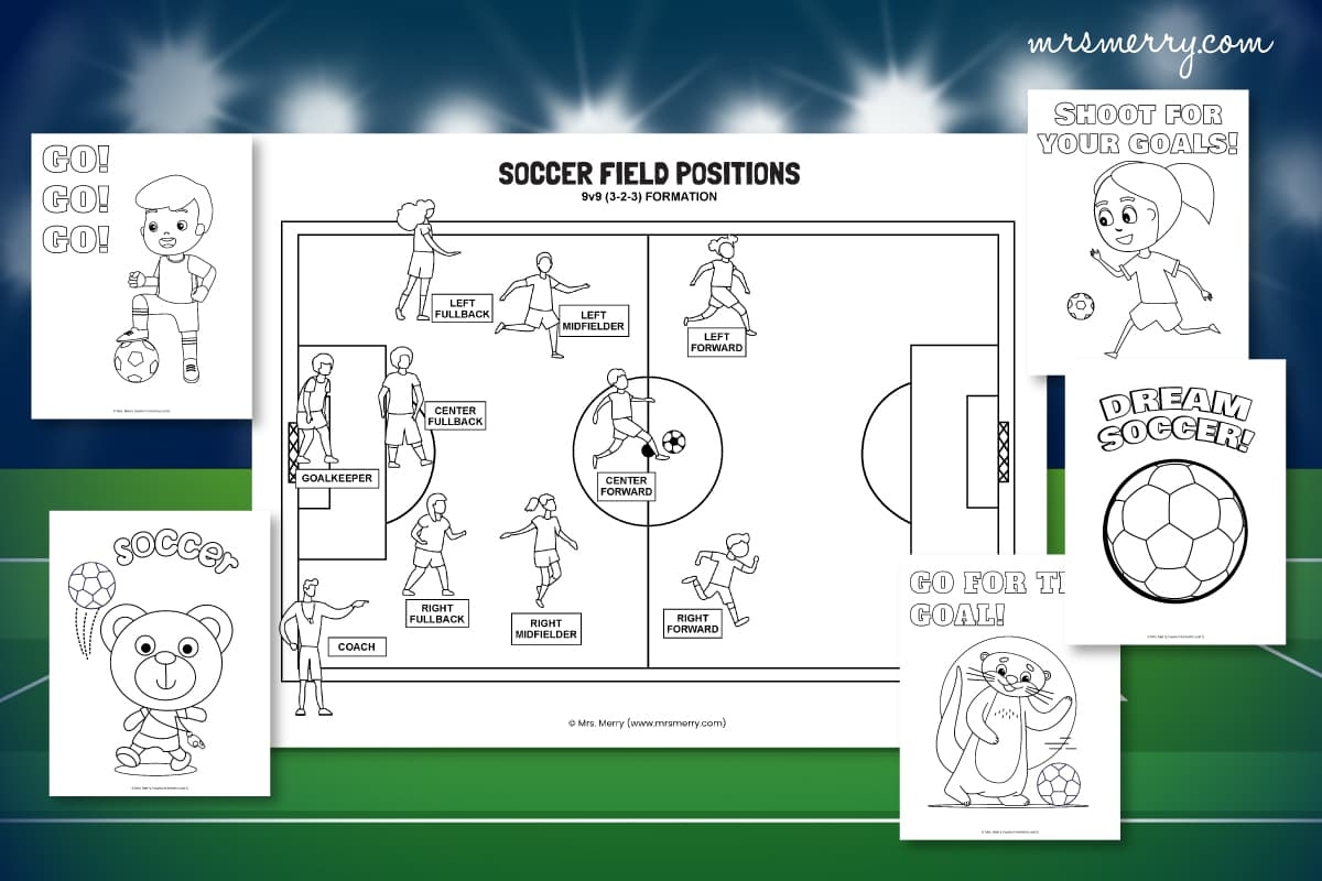 Printable Soccer Field Positions For Kids Coloring Pages Mrs 