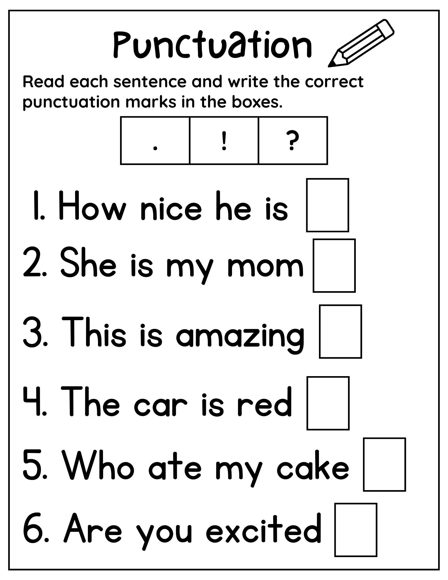 Punctuation Worksheets Master The Art Of Proper Punctuation