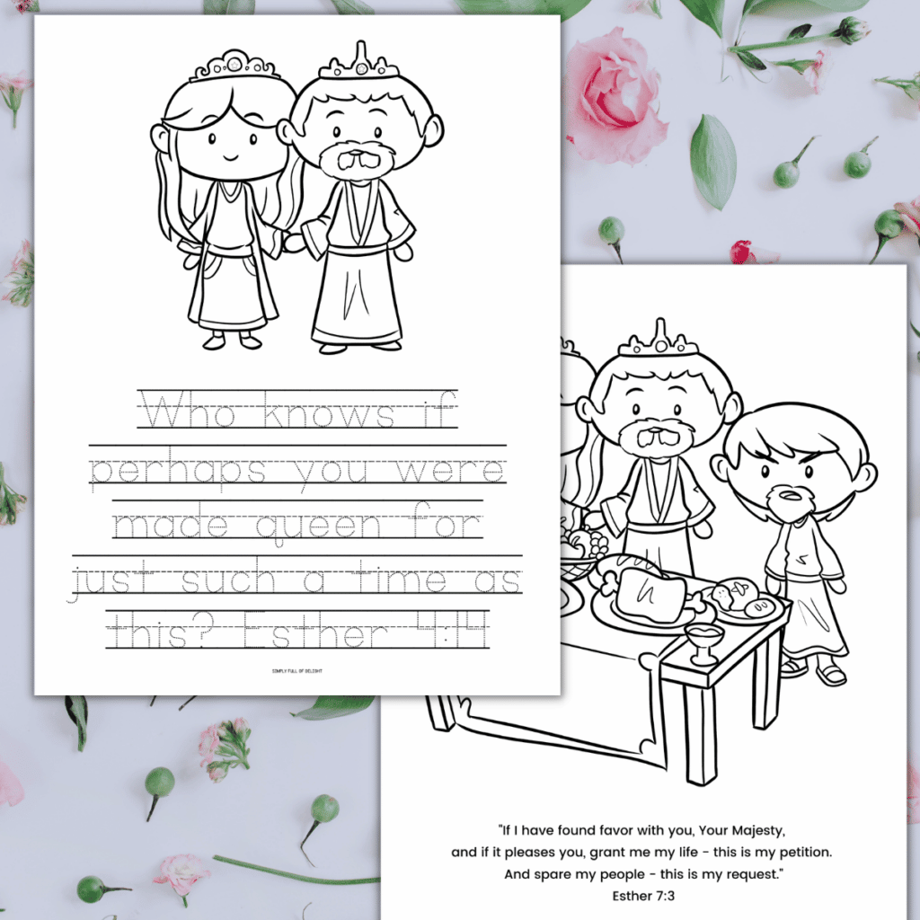 Book Of Esther Free Printables Worksheets