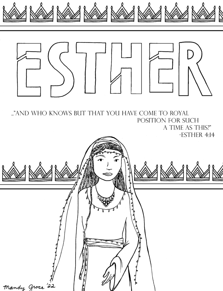 Queen Esther Coloring Page Ministry To Children