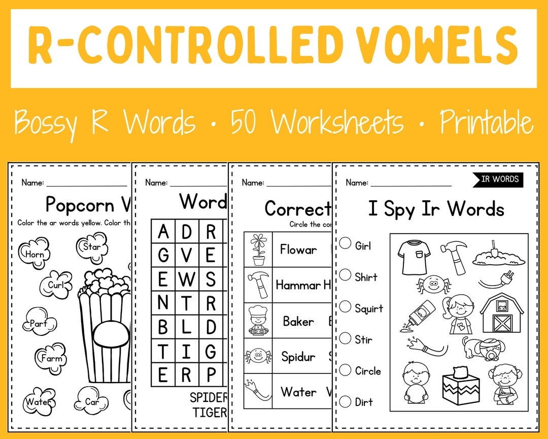 Free Printable Worksheets Bossy R