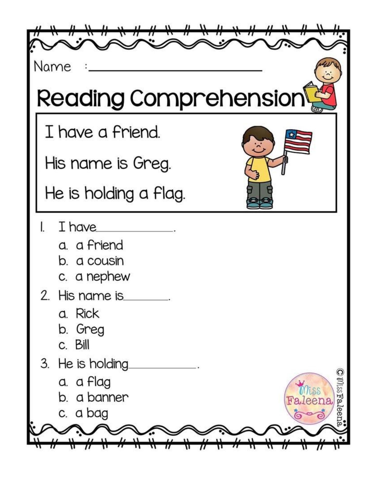 Reading Comprehension Activity Work Sheets For Grade 2 By Studypointtutorialcenter Raket PH