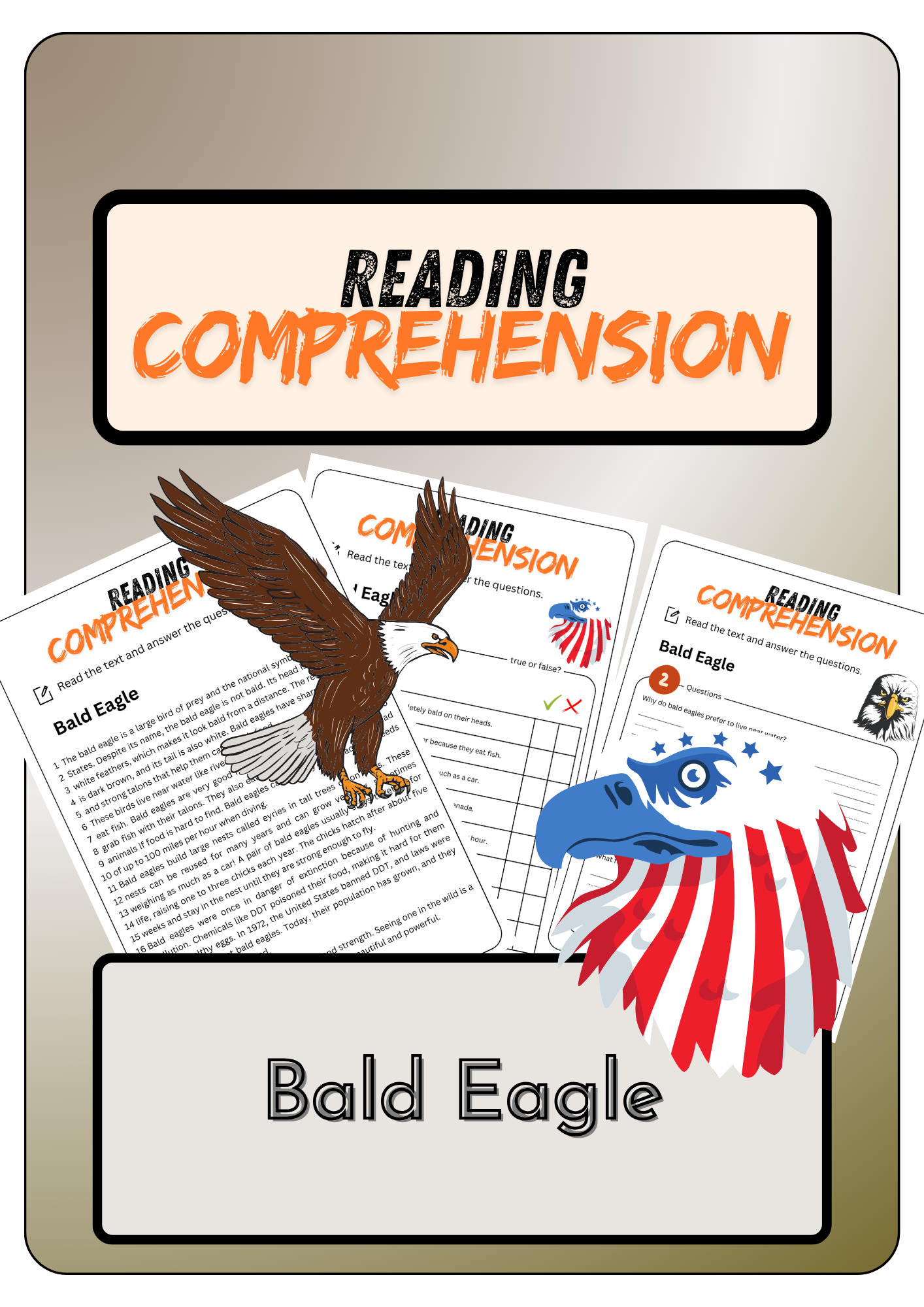 Reading Comprehension Bald Eagle Solutions Made By Teachers