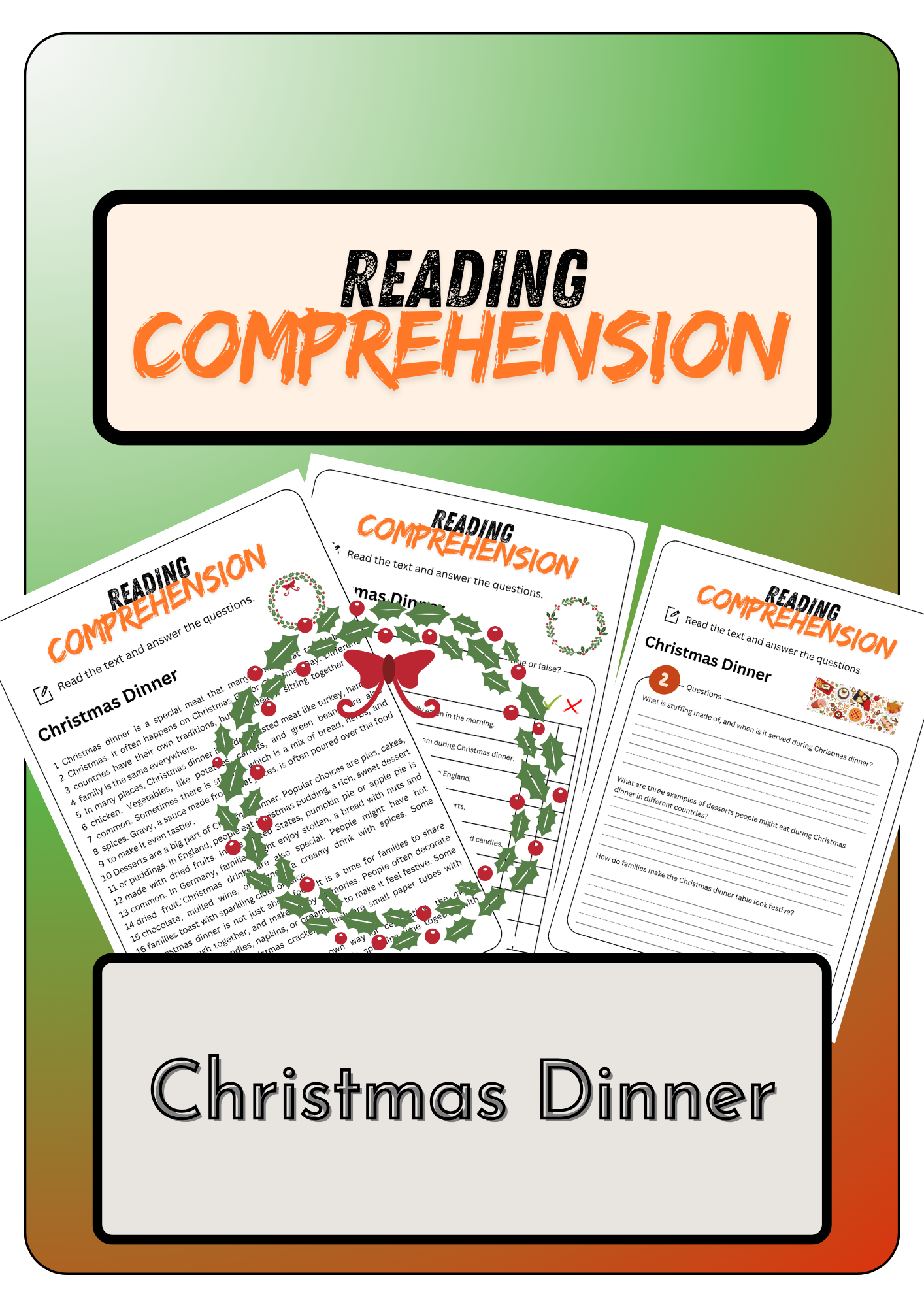 Christmas Reading Comprehension Worksheets 5th Grade