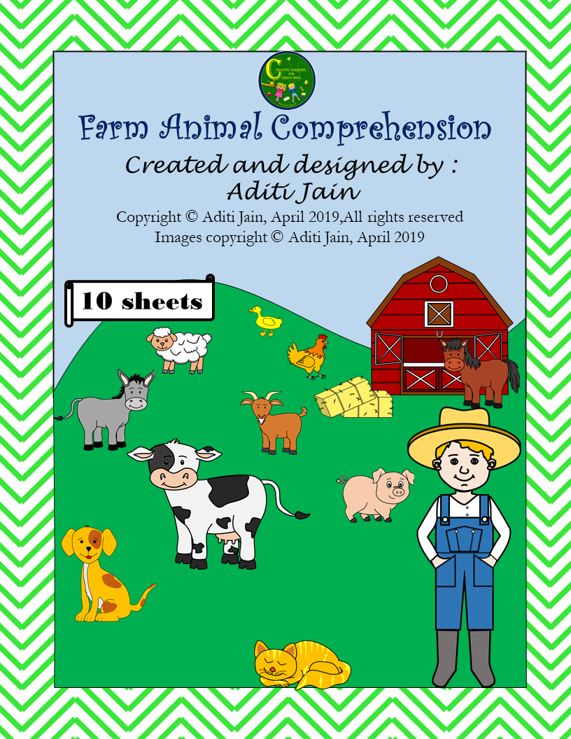 Reading Comprehension Farm Animals