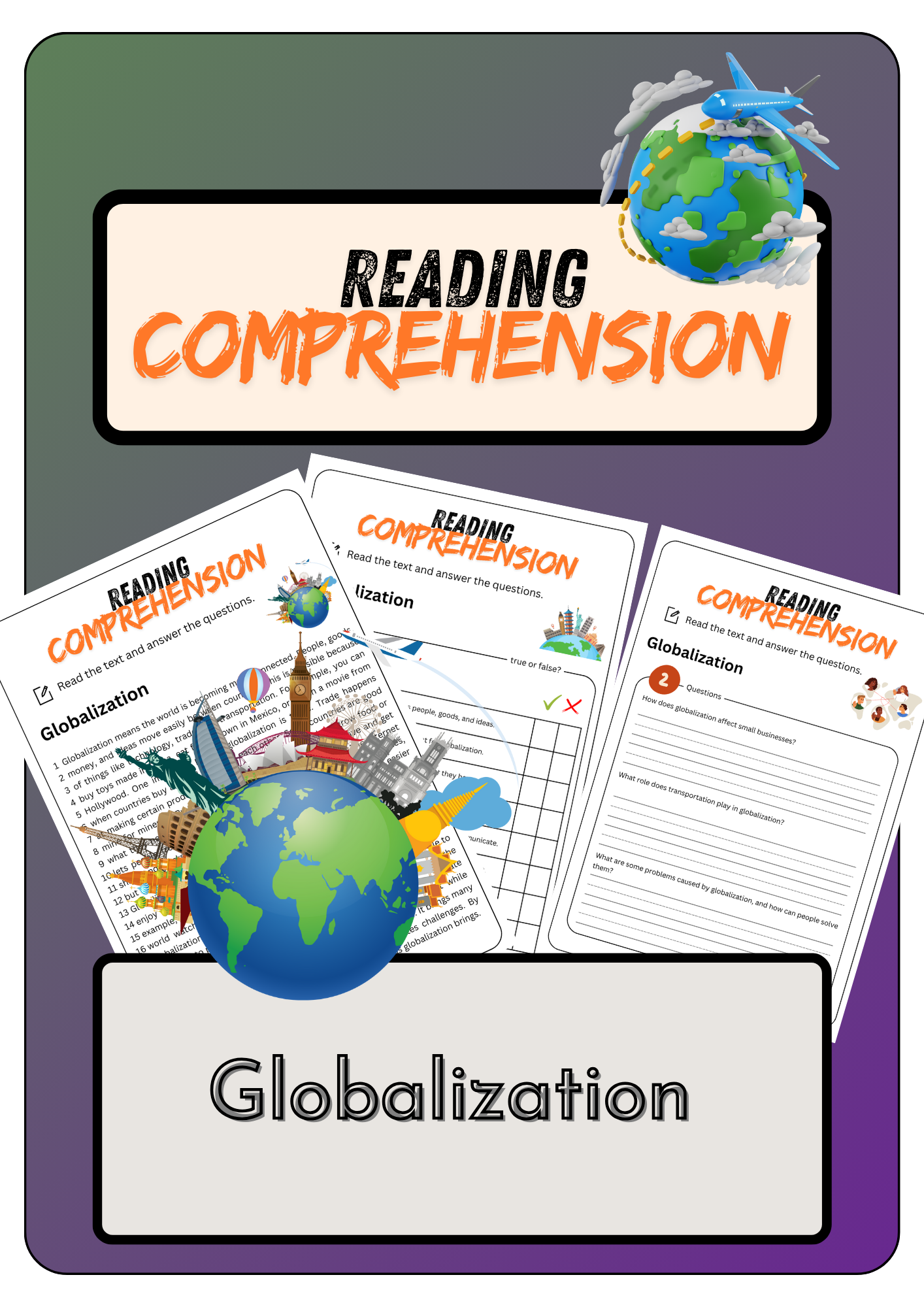 Reading Comprehension Mole Solutions Made By Teachers