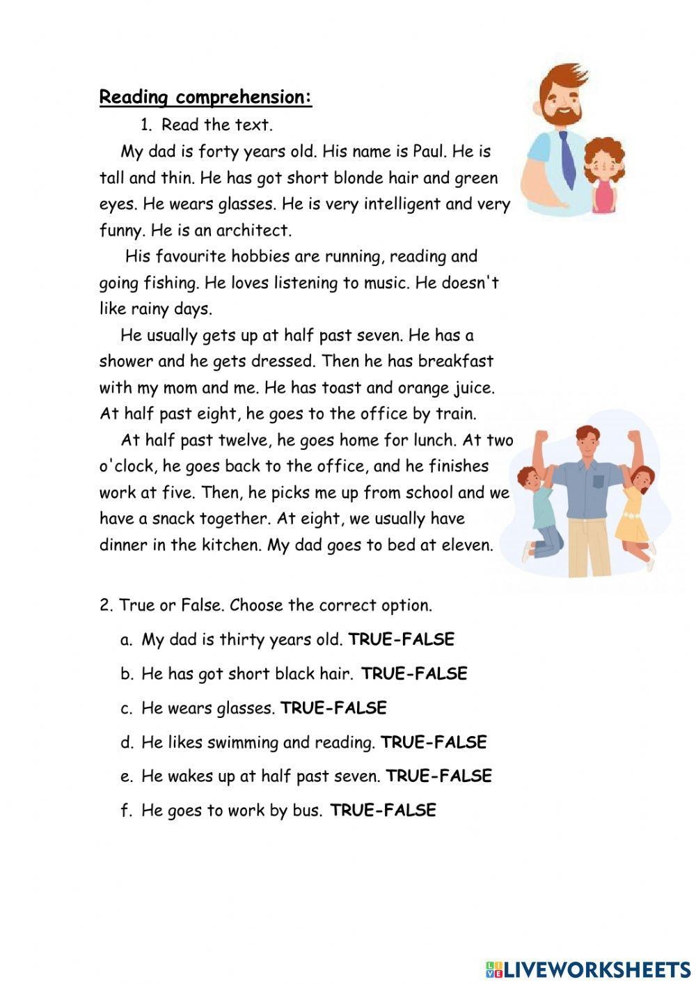 Reading Comprehension Online Exercise For Grade 4 Live Worksheets Worksheets Library