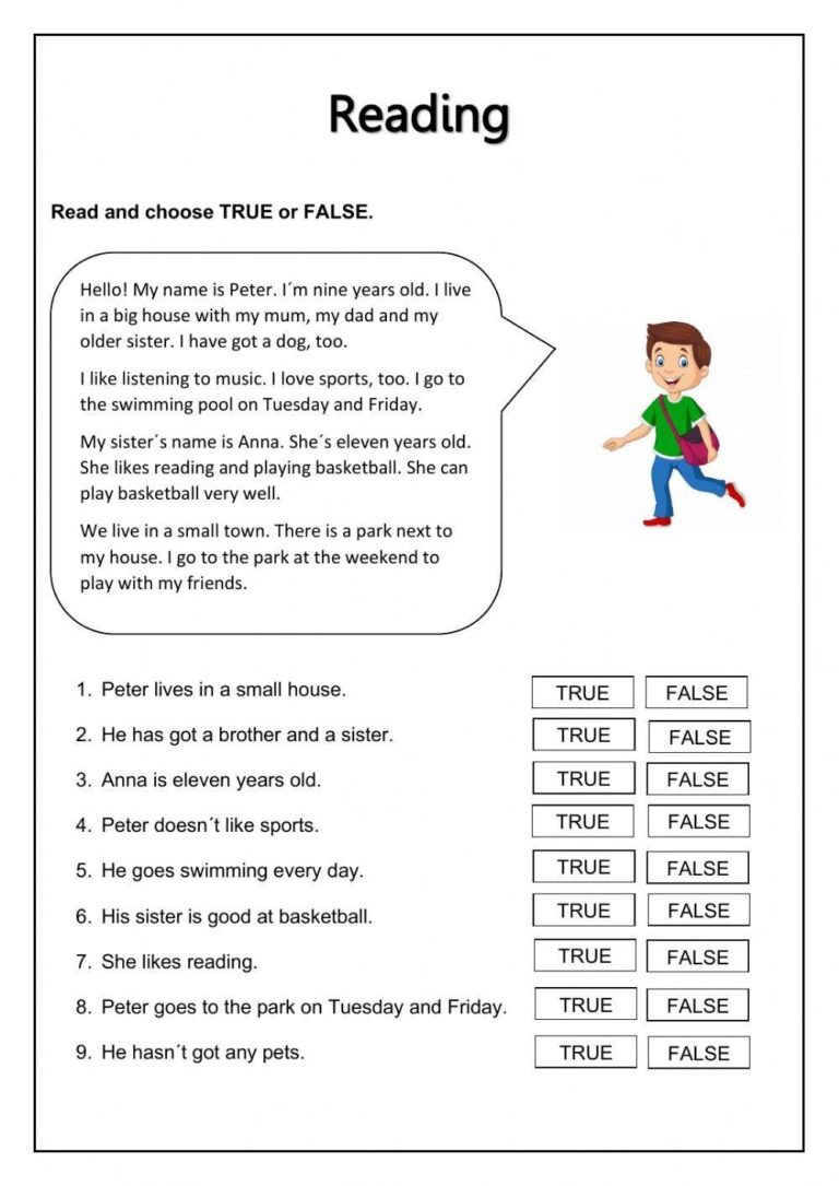 Reading Comprehension Online Exercise For Grade 4 Live Worksheets Worksheets Library