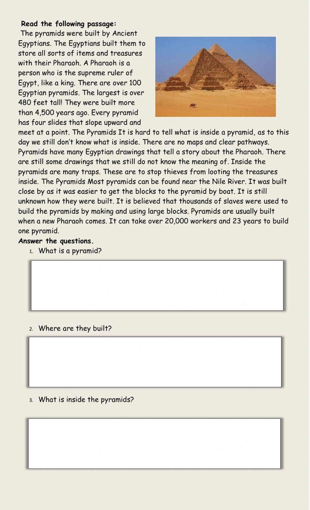 Reading Comprehension Online Exercise For Grade 8 Live 