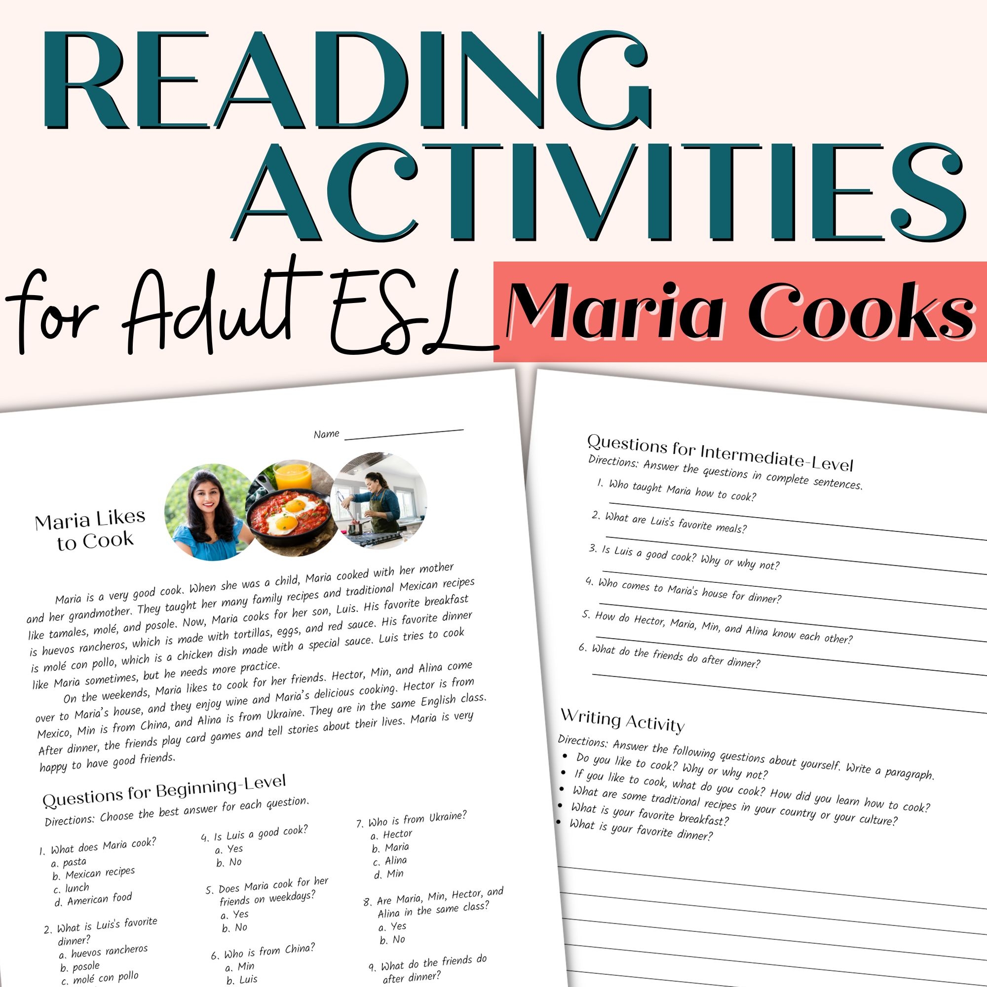 Esl Reading Comprehension Worksheets Pre Intermediate