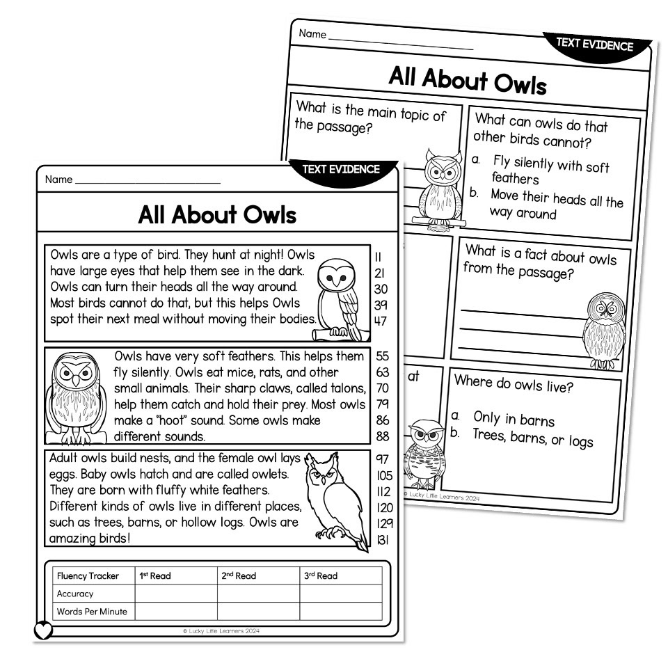 Reading Comprehension Passage Nonfiction Text Evidence All 